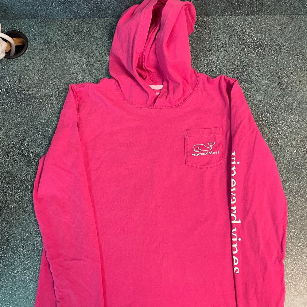 Girls Hooded Vineyard Vines Shirt Size 14 Large